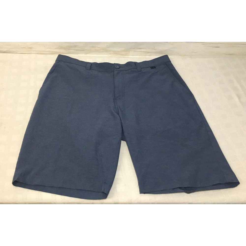 TRAVIS MATHEW Sz 38 Men Blue Stretch Golf Casual Shorts Light Weight Flat Front